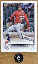 Juan Soto 2022 Topps Update Series Base 100 Career Home Runs Checklist #US68