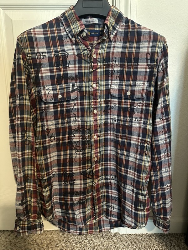 Polo Ralph Lauren Shirt Mens Madras Plaid Size XS