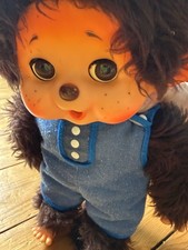 TOHO Japan Monchichi 70s Klappaugen 35cm XXL Tipptopp neuwertig Sammlerst&uuml;ck RAR