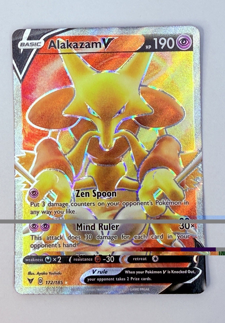 Alakazam V Full Art Holo Ultra Rare - Vivid Voltage 172/185 - Pokemon - NM