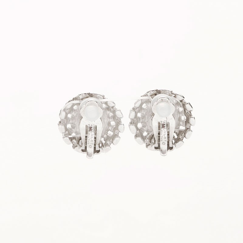 Authentic GIVENCHY round Earring Silver  WS11633 - image 2
