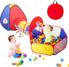 New 3 in 1 Kids Play Tent Tunnel Ball Pit Indoor Outdoor Fast Shipping