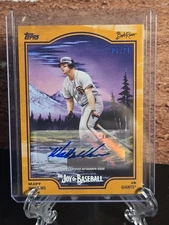2025 Topps x Bob Ross Joy of Baseball Matt Williams Orange Auto #7/25  Giants