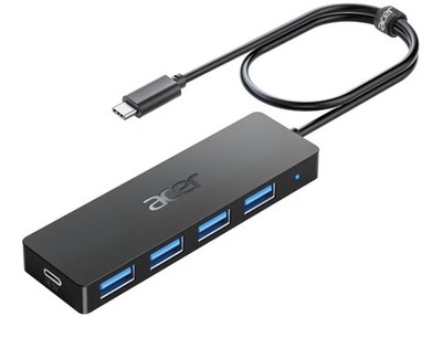 USB C Hub 4 Ports, Multiple USB 3.0 Hub, USBC Splitter for Laptop with TypeC Pow