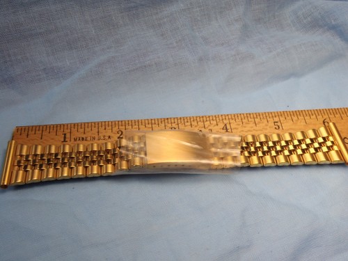 Cinturino orologio 22mm Hadley Roma placca micron oro con estremità dritte MNB5395Y nuovo - Foto 15 di 22