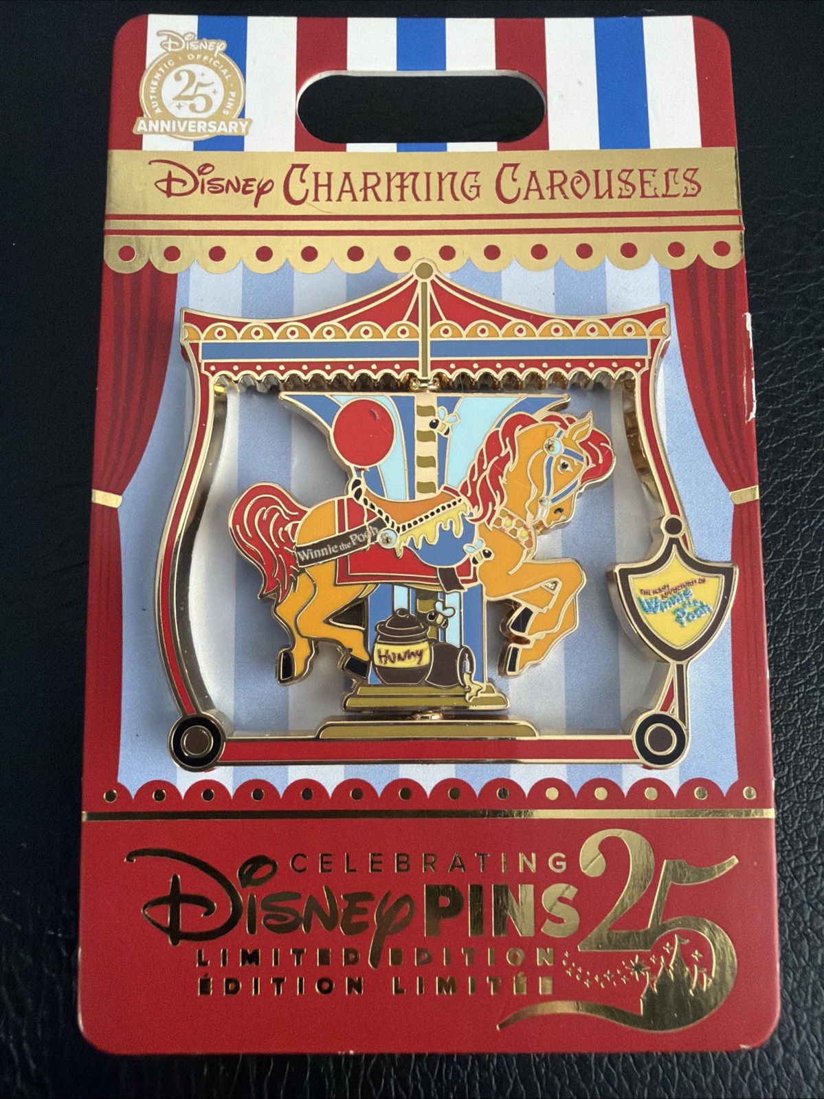 Disney Park 2025 Charming Carousels Winnie Pooh Many Adventures LE 2000 1/12 Pin