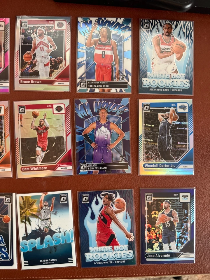 (24 tarjetas) 2024-25 Optic Donruss Basketball Refractor INSERTOS Lote Rosa Púrpura Foto 4 de 4