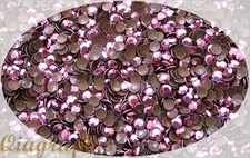4x 1440 Pcs Iron On Hotfix Sparkling Faceted Rhinestuds HotPink SS20 AS5eH