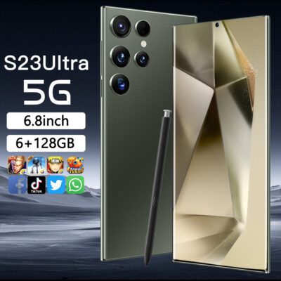 New S23 Ultra Unlocked Smartphone Android 13 6GB+128GB Dual SIM 5G Mobile Phone