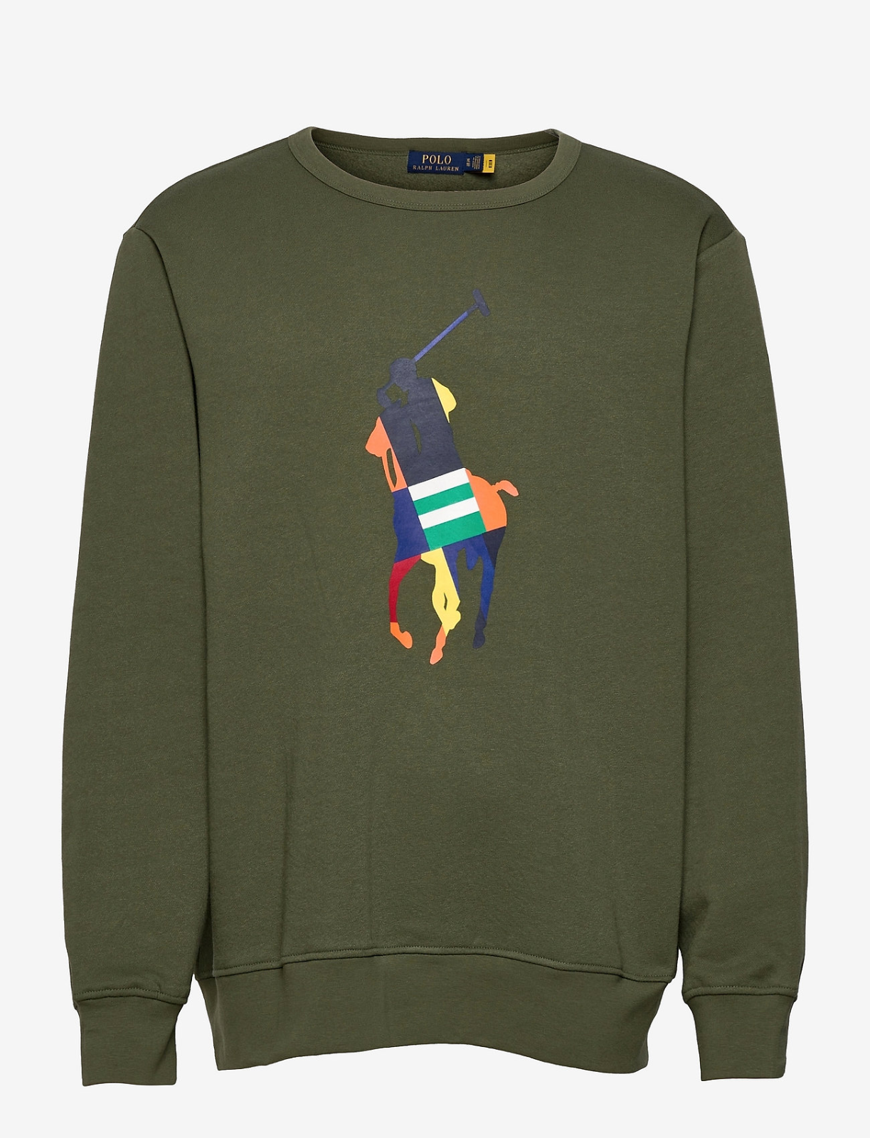 Felpa Polo Ralph Lauren Stadium Bear Big Pony colore militare blocco faro