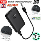 2 in 1 Wireless 5.0 Bluetooth Transmitter Receiver Adapter Audio 3.5mm Jack Aux