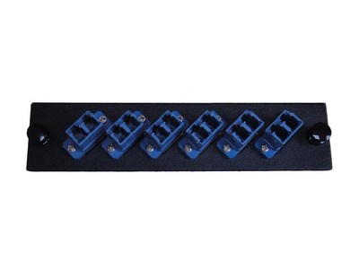Fiber Optic Adapter Patch Panel, 6 LC Duplex Connector 12 Ports 