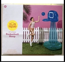 Kids' Standing Inflatable Basketball Hoop 2pc - Sun Squad NEW 6ft