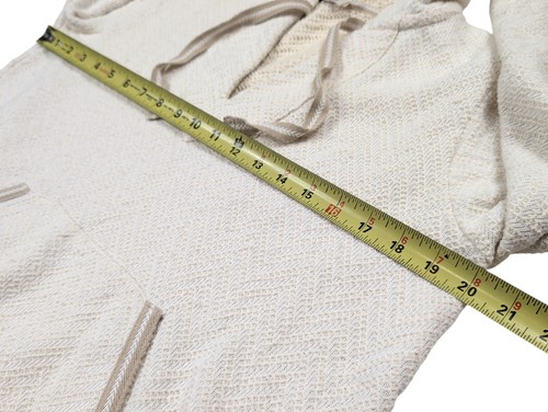 Faherty French Terry Hoodie Womens Medium Pullover Sweater Baja Beach Poncho  - Picture 8 of 9