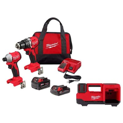 M18 18-Volt Lith-Ion Brushless Cordless Compact Hammer Drill/Impact Combo #Hu2K