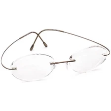 Silhouette Eyeglasses 5515 C0 6040 Titan Brushed Brown Rimless Austria 52-19 150