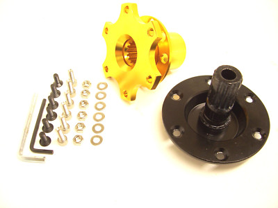 RSR Schnellverschluss GOLD Sport Lenkrad Snap-Off Quick Release Motorsport Nabe 