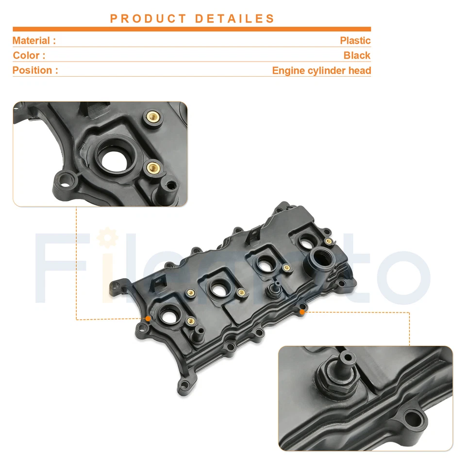 ⭐Tampa da válvula do motor com gaxeta e parafusos e tampa para 07-12 Nissan Altima Sentra 2.5L⭐ - Imagem 2 de 4