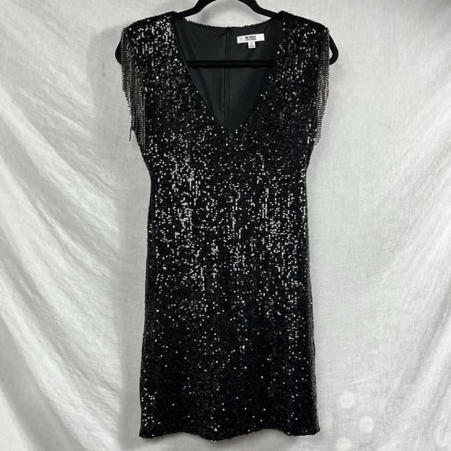 BB Dakota Steve Madden All Over Sequin Cocktail Mini Dress Women S Tassels Sexy