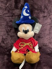 DISNEY STORE FANTASIA PLUSH Sorcerer Mickey Soft Toy 18  Inches NEW HTF W/ Tags