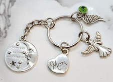 "I love you to the moon and back" Memorial Keyring Sympathy Funeral Gift