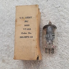 NOS RCA JRC 9003 / VT-203 Vacuum tube - Old Military Stock 