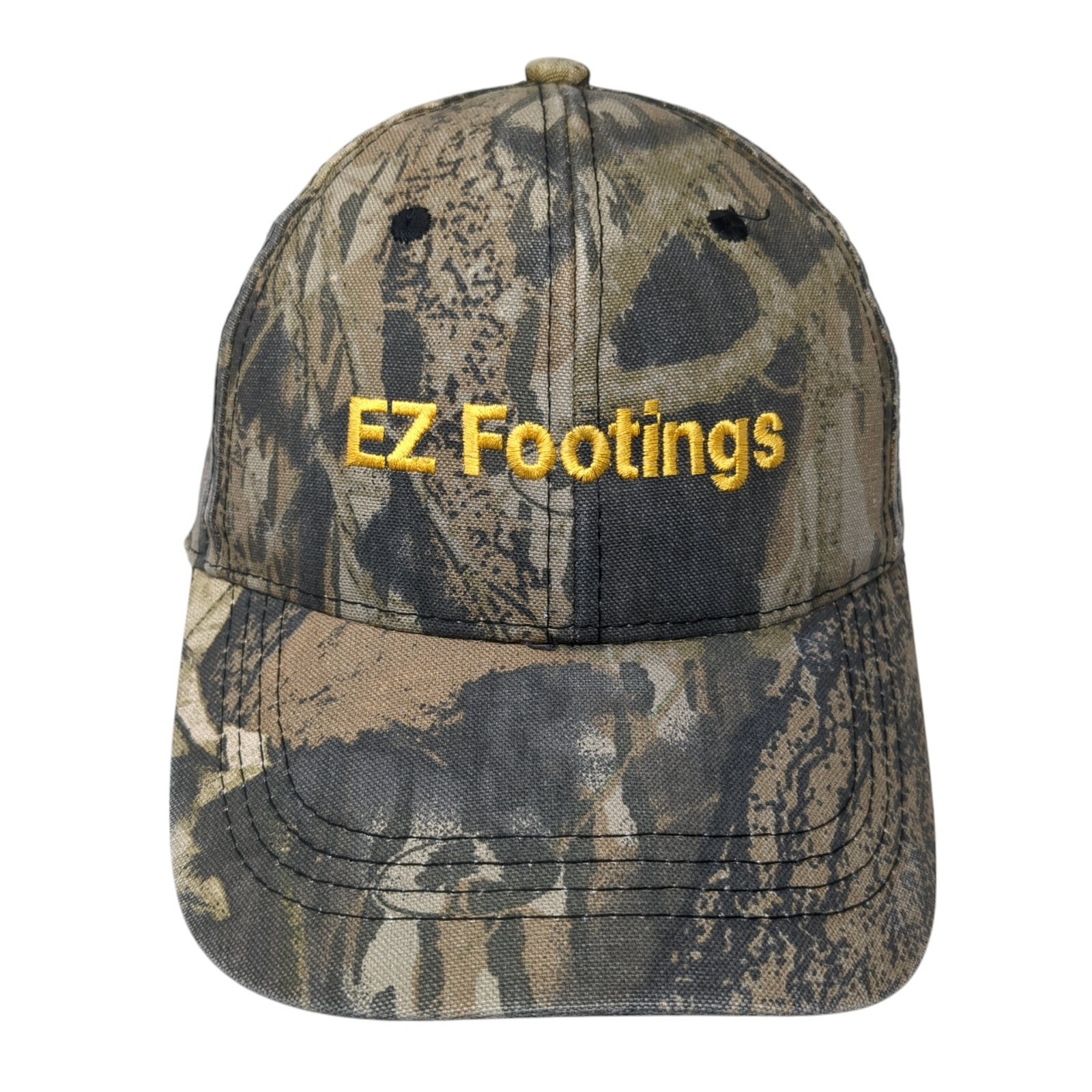 EZ Footings Adult Strapback Hat Camouflage OS Adjustable Embroidered Outdoor Cap