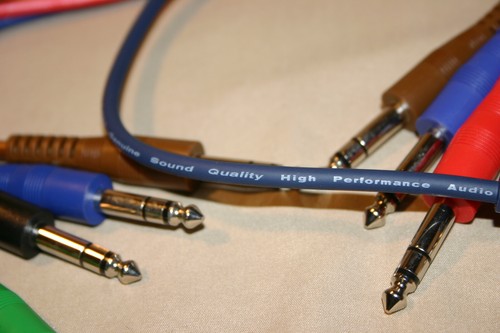 10 AUDIO PATCH CABLES 1/4" STEREO AVLINK 21" COLOR CODED NEW - Picture 5 of 5