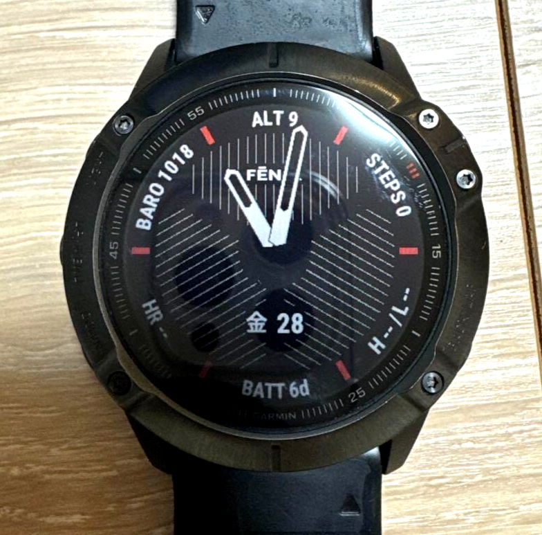 Garmin Fenix 6X Pro multisport GPS watch in black pre-owned-image