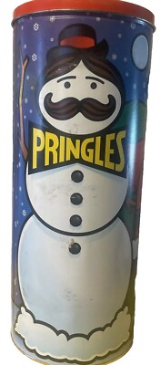 Vintage Jumbo 2000 Pringles Edition Christmas Tin Can-Please