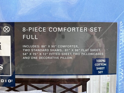 8-pc Max Studio NAUTICAL FULL/QUEEN Comforter Set (includes cotton sheet set) - Picture 4 of 9