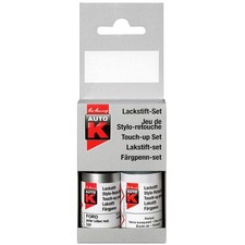 Lackstift Set geeignet für VW Audi BRILLANTSCHWARZ UNI Y9B / LY9B Farbe Klarlack