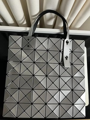 Genuine BAOBAO ISEI Miyake Lucent Tote Bag Silver Full Box | eBay
