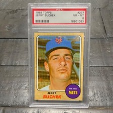 1968 Topps Jerry Buchek #277 *Mets* PSA 8 NM-MT