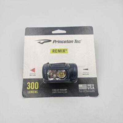 Princeton Tec Remix 300 Lumen White & Red LED Headlamp In Blue IPX4 AAA Battery