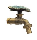 Brass Garden Faucet Tap Green Star Fish Spigot Vintage Water Home Decor Outdoor