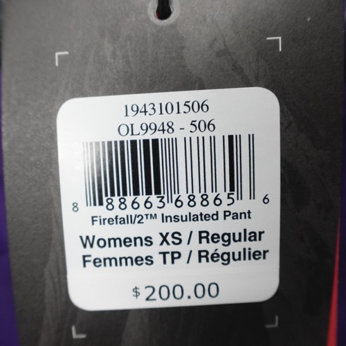 Mountain Hardwear FireFall/2 Insulated Pant Purple Women's Regular Size XS - Picture 6 of 13