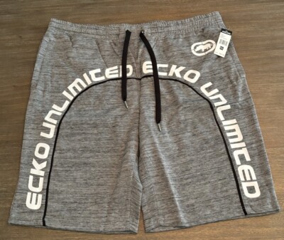 Ecko Unlimited Mens Shorts Size 4XL Gray Pockets Drawstring E010-NN80A CV