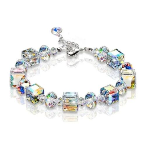 Fashion Design Square Shaped Crystal Bracelet Women's Jewelry Gift