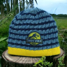 Jurassic World toddler/child 16 in. diameter  beanie knit hat embroidered patch