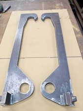 Pair of BM Volvo/JCB Loading Shovel Weld on Loader Brackets. 25mm Top Hook