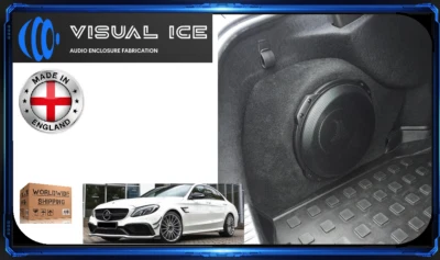 VISUAL ICE MERCEDES C CLASS W205 STEALTH SUB SPEAKER ENCLOSURE BOX SOUND BASS AUDIO 10 12