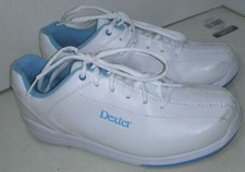 DEXTER RAQUEL IV WHITE/BLUE WOMENS BOWLING SHOES Size 8.5 B