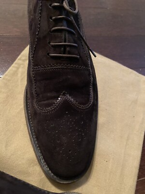 Giorgio Armani Men\'s Brown Suede Oxfords Shoes. Size 46 and Made in Italy Giorgio Armani Oxford Brown Dress Shoes for Men for sale | eBay main image 4