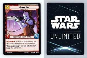 Aurra Sing #166 Star Wars Unlimited Twilight Of The Republic Uncommon Foil TCG