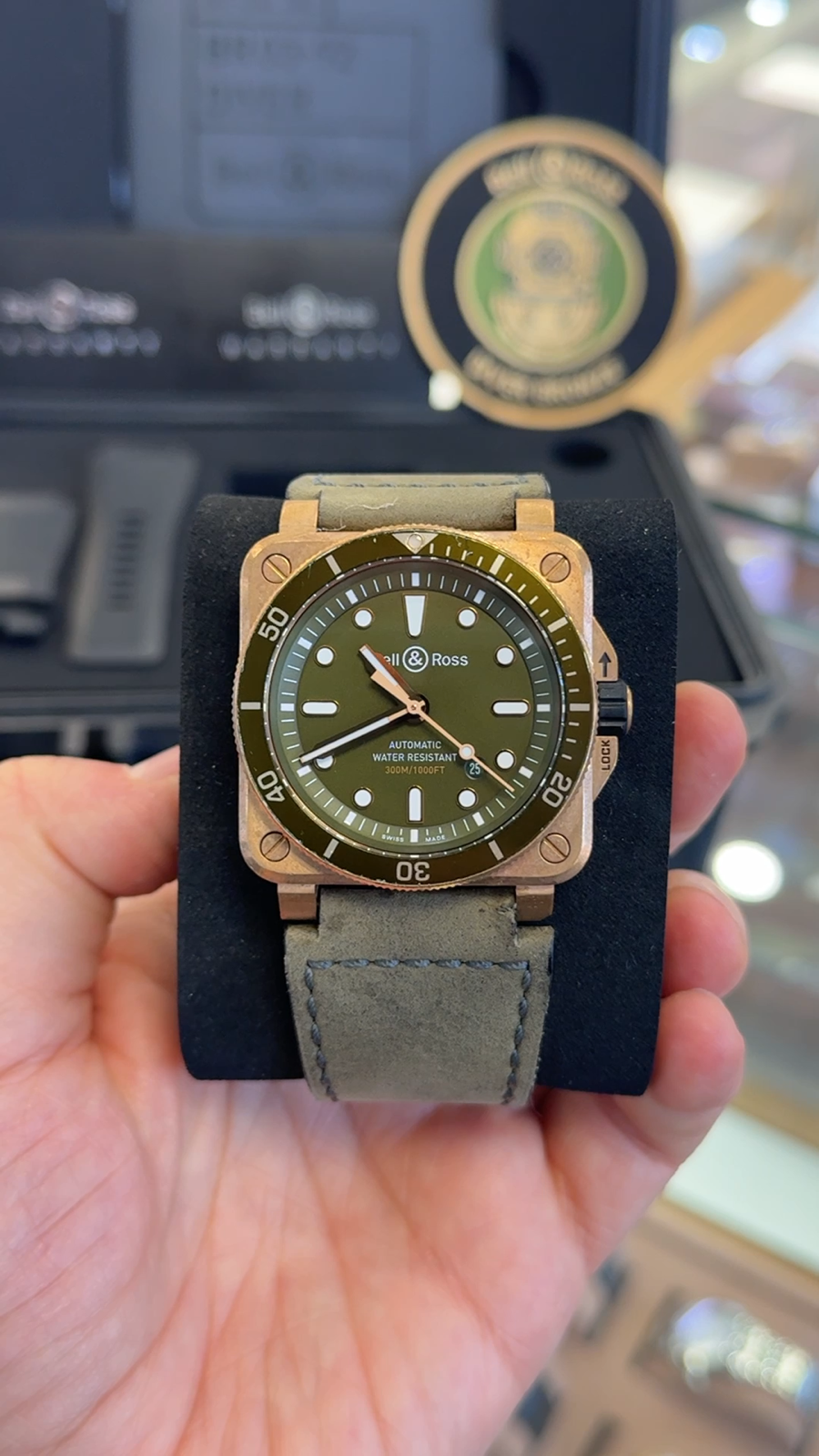 Bell & Ross BR 03 03-92 Diver Black Green Limited Edition Bronze Box and Papers - Image 2