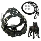 Heavy Duty Dog Weight Pulling Harness Adjustable Medium Large Vest Pitbull Black