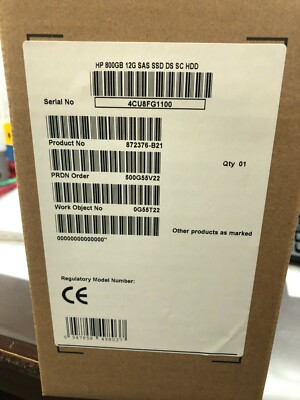872376-B21 HP 800GB 12G MU SAS 2.5'' SFF SC DS SSD 