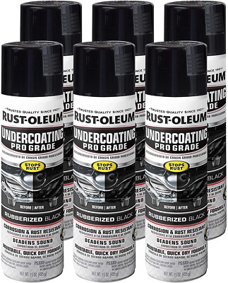 Rust-Oleum 248656 Professional Grade Undercoating Spray, 15 Ounce (Pack of 6)