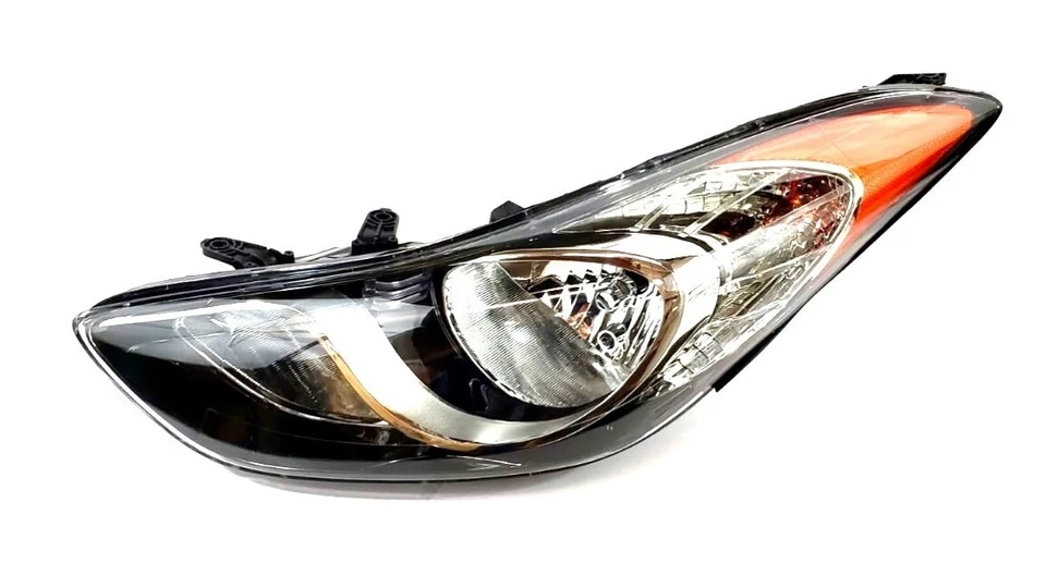 [HALÓGENO] Juego de pares de faros de carcasa negra para Hyundai Elantra 2011 2012 2013 Foto 3 de 4